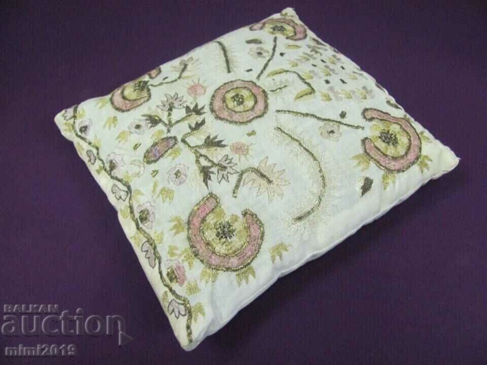 19th century Islam Ottoman Small pillow of gold tinsel with price 108.00 BGN | € 55.22