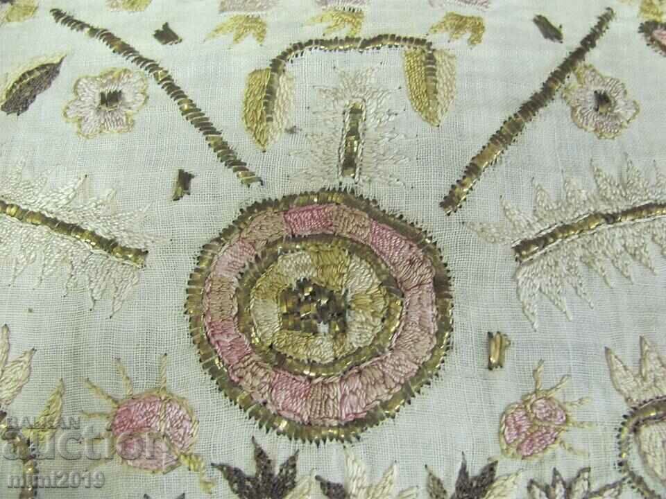 19th century Islam Ottoman Small pillow of gold tinsel - 5