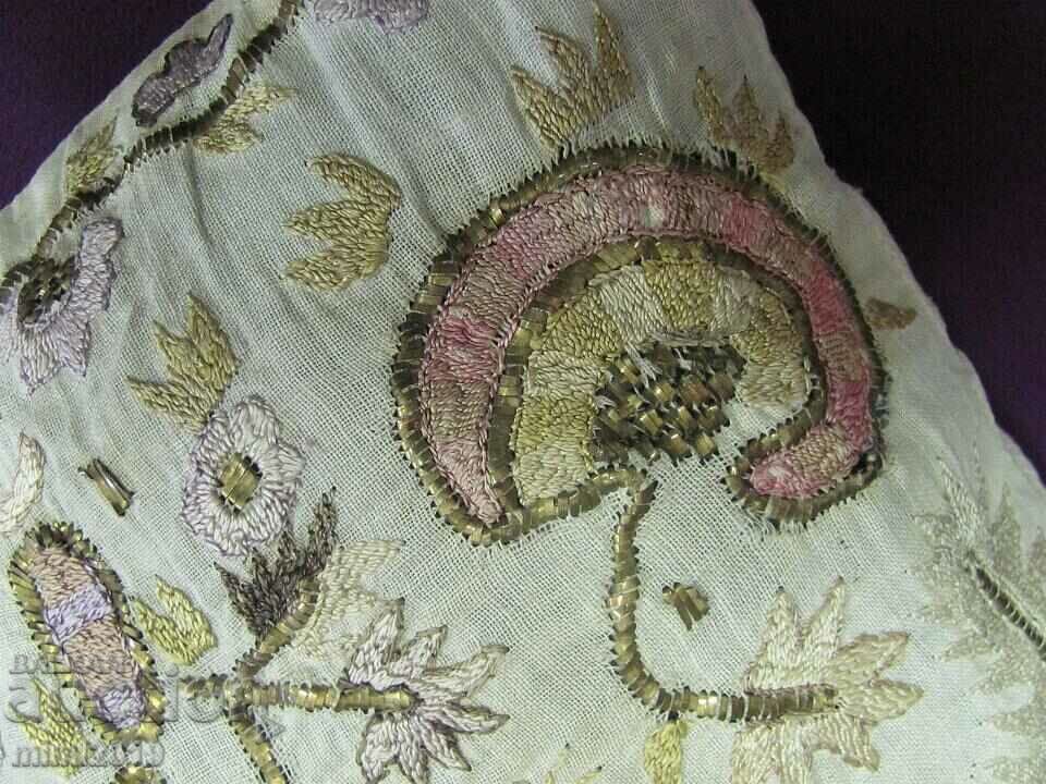 19th century Islam Ottoman Small pillow of gold tinsel - 6