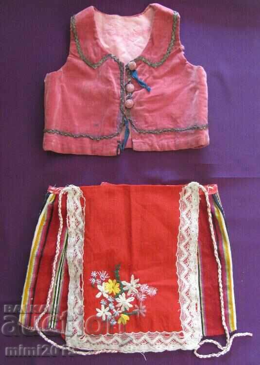 Costum popular pentru copii din secolul al XIX-lea, costum pentru fată