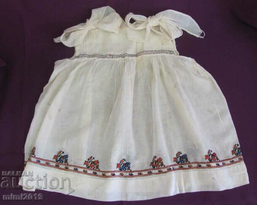 19th Century Children's Dress Hand Embroidered