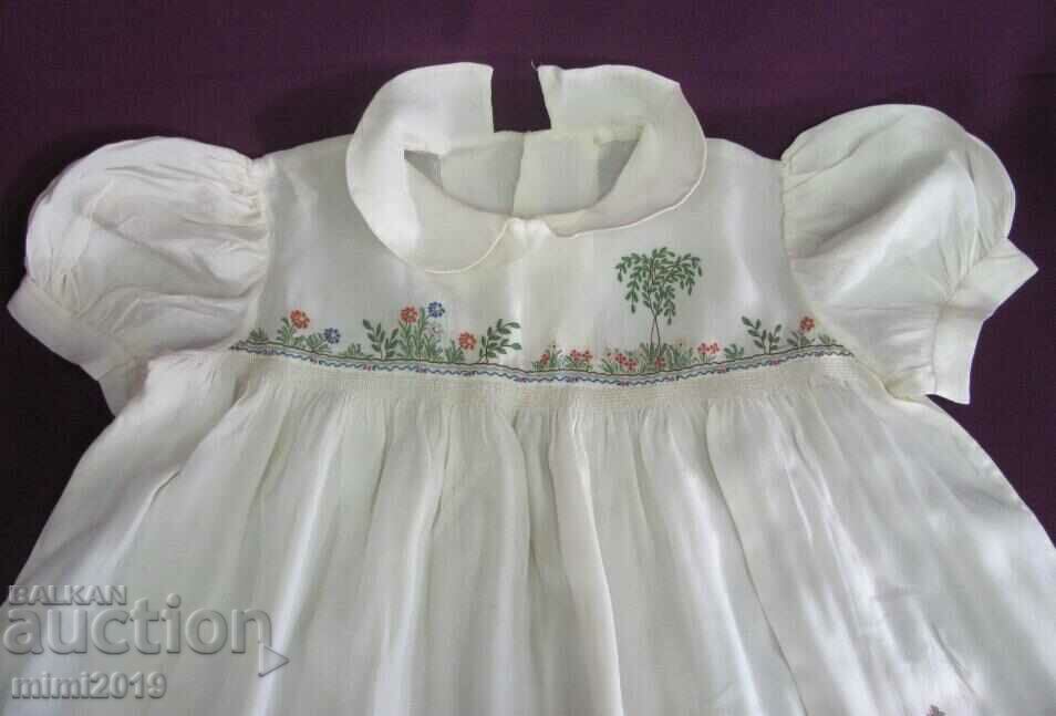19th Century Children's Silk Painted Dress - 5 19th Century Children's Silk Painted Dress - 5