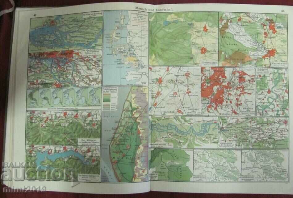 1936 Geographical Atlas Germany Leipzig - 6 1936 Geographical Atlas Germany Leipzig - 6