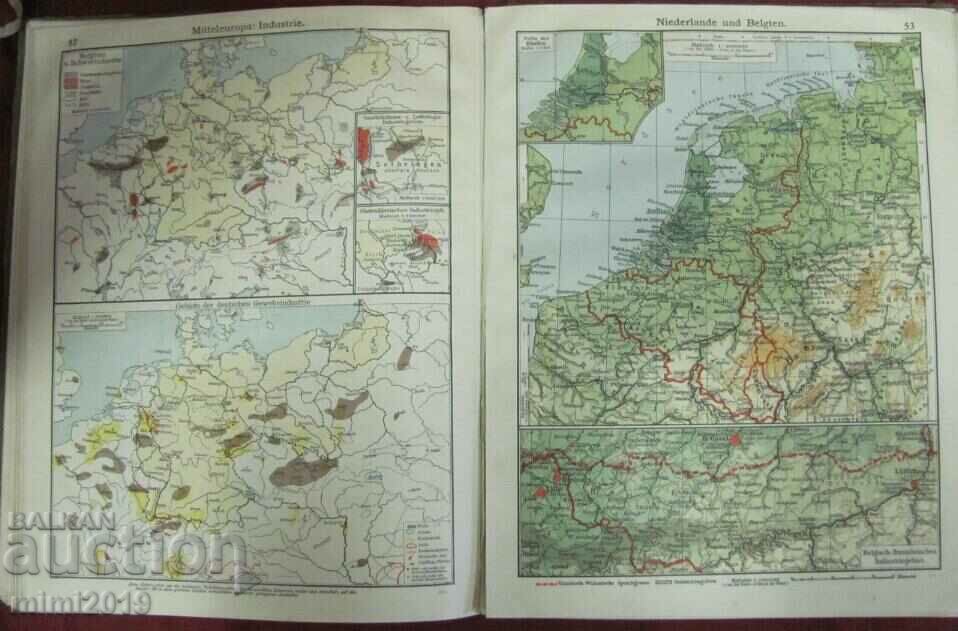 1936 Geographical Atlas Germany Leipzig - 7 1936 Geographical Atlas Germany Leipzig - 7