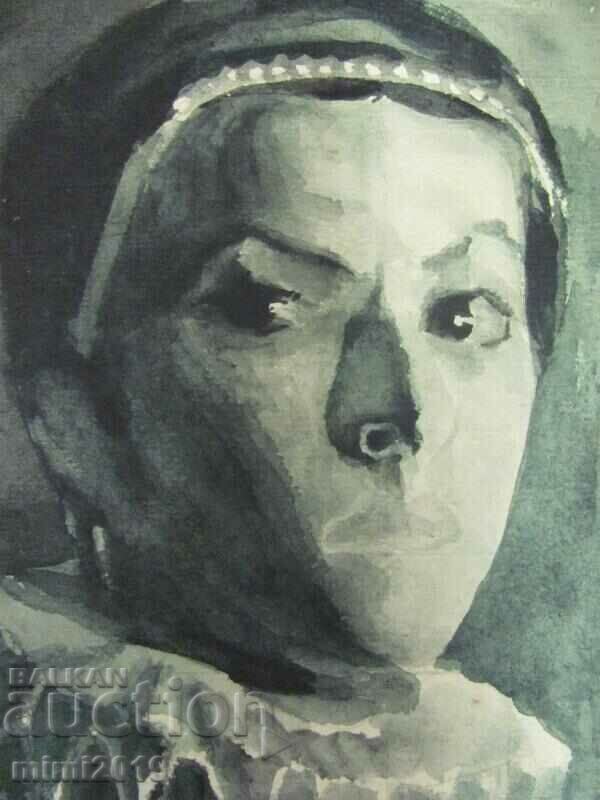 Delivery of Old Painting Watercolor