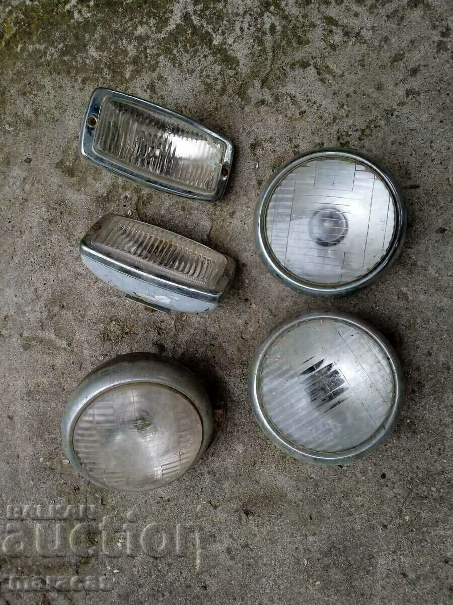 Old car headlights