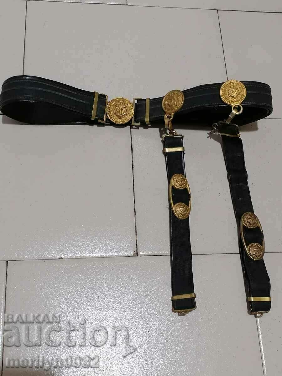 Naval officer belt with dagger brackets