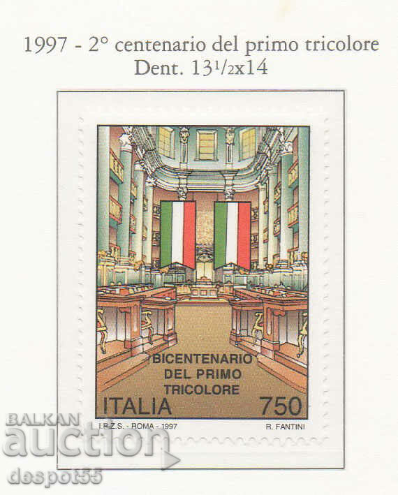1997. Italia. 200 de ani de la primul tricolor italian.