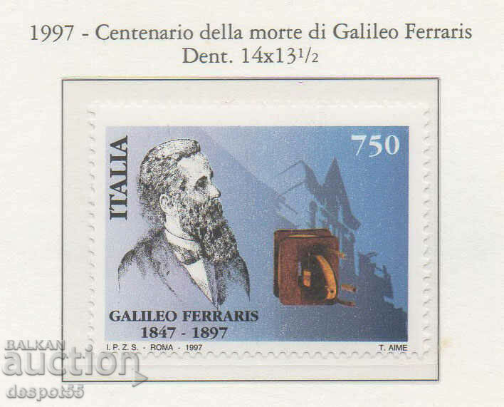 1997. Italia. 100 de ani de la moartea lui Galileo Ferraris.