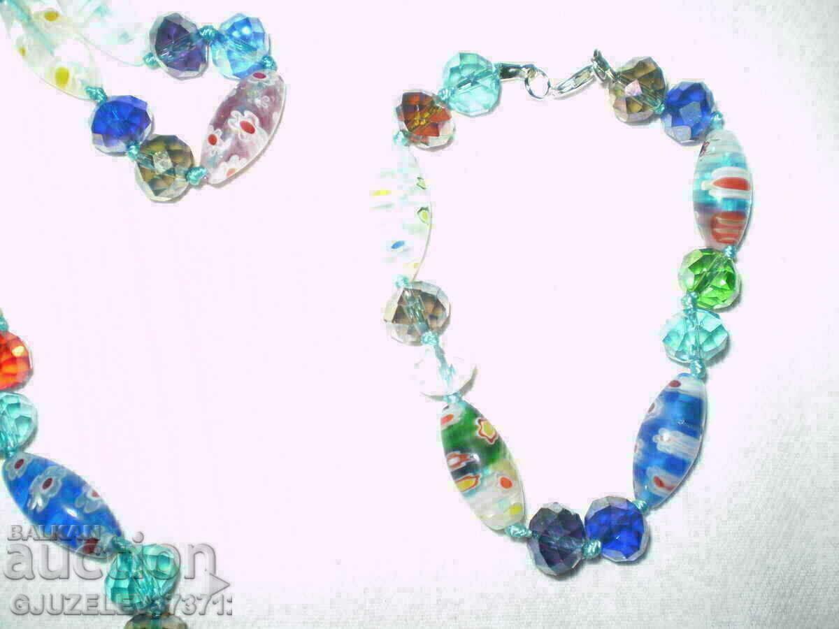 bracelet and necklace made of Murano MORANO glass with price 170.00 BGN | € 86.92