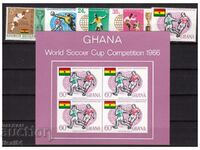 Ghana 1966 Cupa Mondială pură serie și bloc