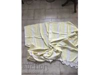 Кенарена покривка за легло-ръчно тъкан,памук