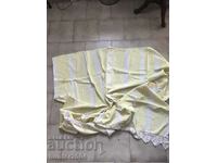 Кенарена покривка за легло-ръчно тъкан,памук