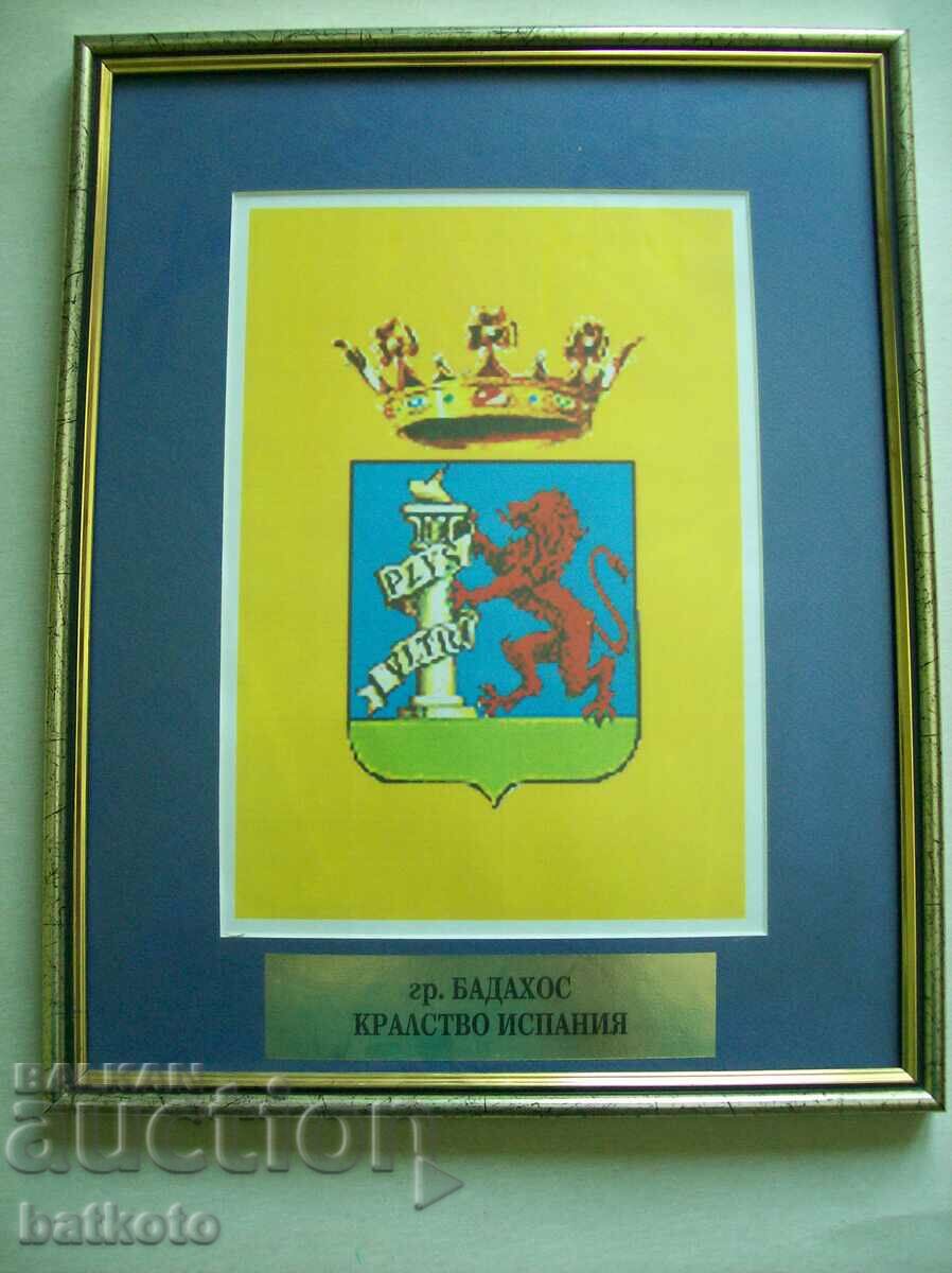 Large plaque - Badajoz - Kingdom of Spain