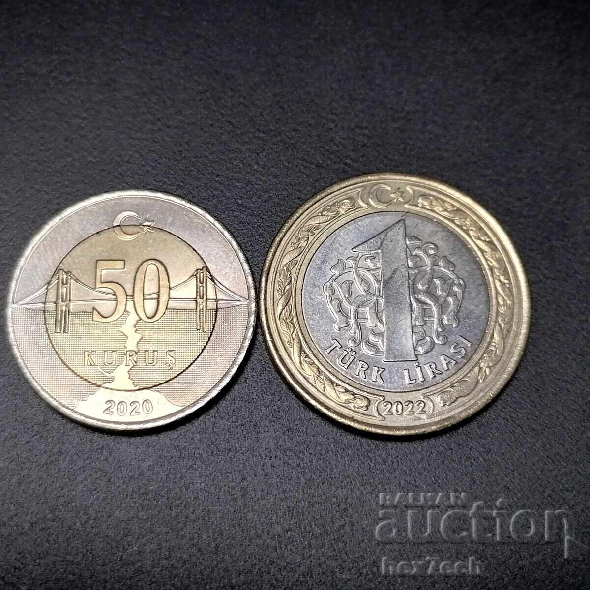 Мо ⭐ Lot of coins Turkey 2 pieces ⭐ ❤️ Мо ⭐ Lot of coins Turkey 2 pieces ⭐ ❤️