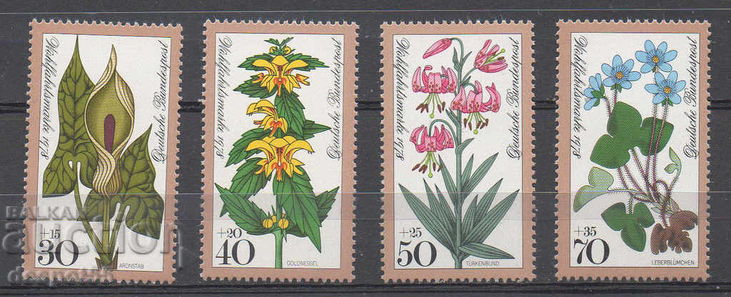 1978. GFR. Φιλανθρωπικές μάρκες - λουλούδια.