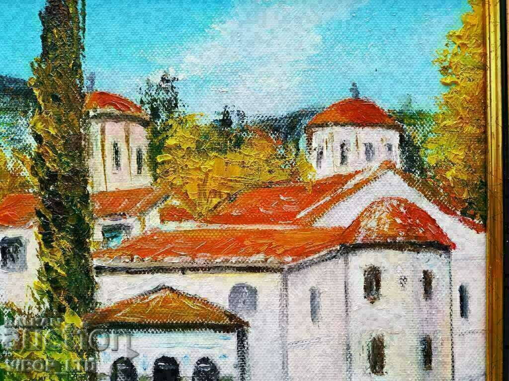 Livrarea Mănăstirea Bacikovo, pictură în ulei, ramă, artist