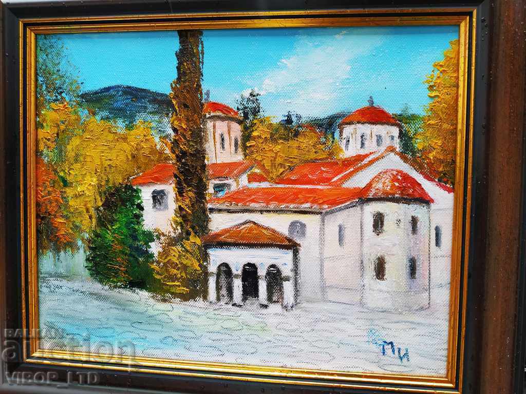 Mănăstirea Bacikovo, pictură în ulei, ramă, artist