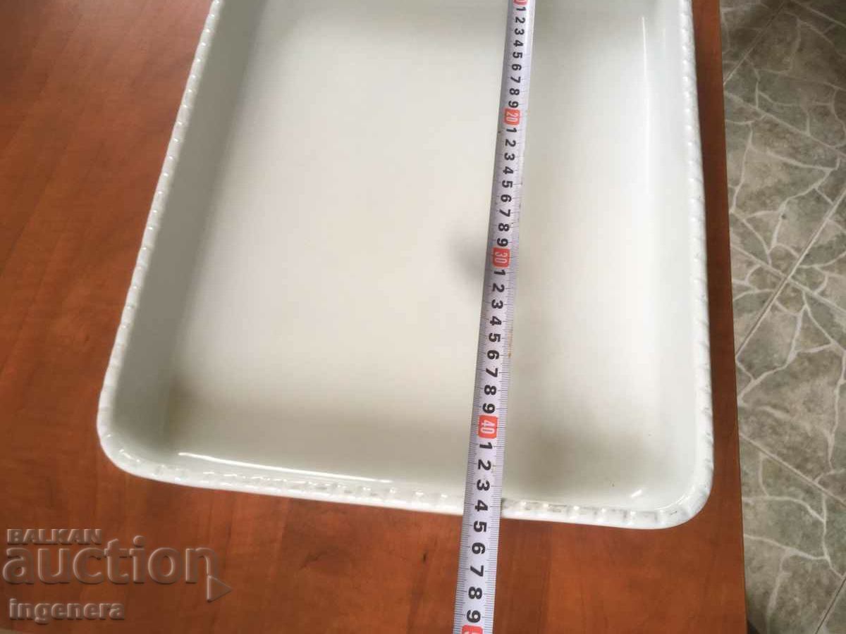 PORCELAIN BIG GEARED TRAY FOR OVEN - ROYALE ITALY - 7 PORCELAIN BIG GEARED TRAY FOR OVEN - ROYALE ITALY - 7