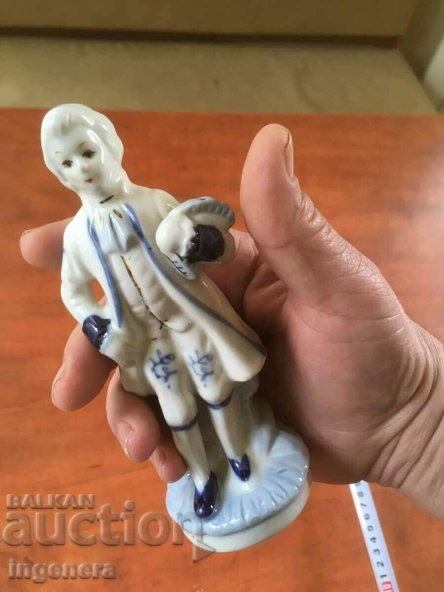 STATUTĂ FIGURĂ PORCELANĂ AUR - 5