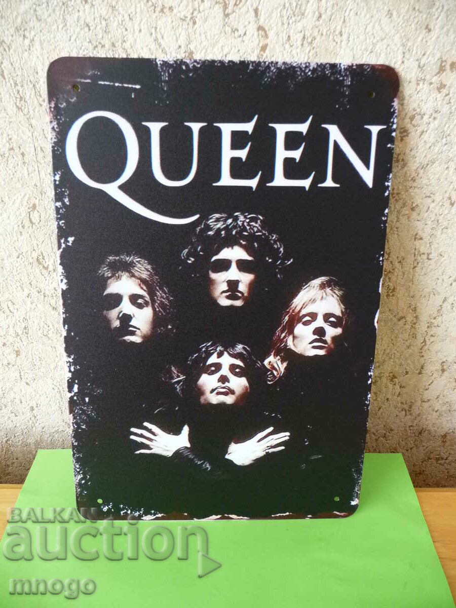 Metal plate Queen Queen Freddie Mercury rock classic legends
