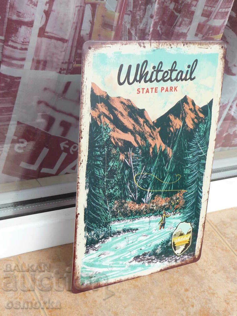 Metal plate miscellaneous Whitetail Park wild place mountains hunting with price 18.00 BGN | € 9.20 Metal plate miscellaneous Whitetail Park wild place mountains hunting with price 18.00 BGN | € 9.20
