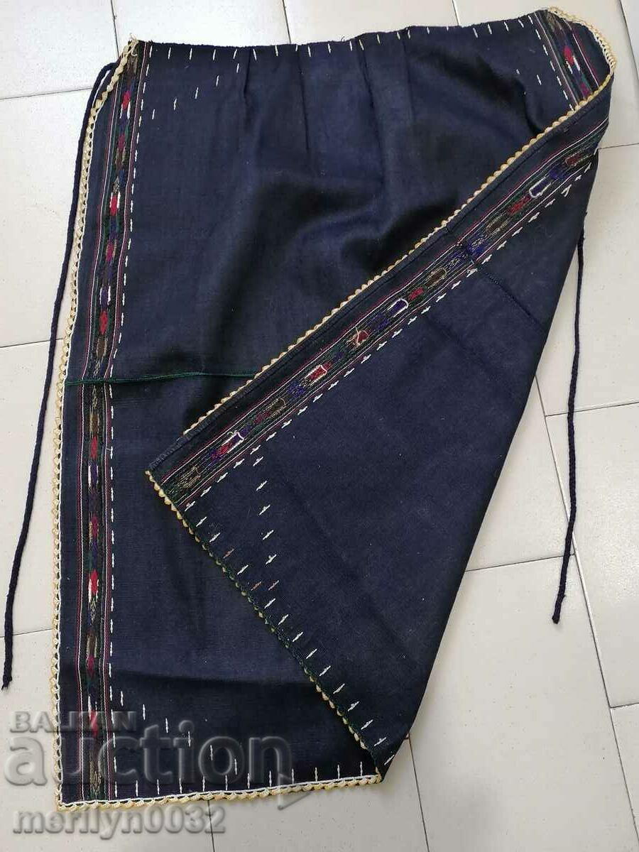 An old hand-woven apron with embroidery, costume - 5 An old hand-woven apron with embroidery, costume - 5