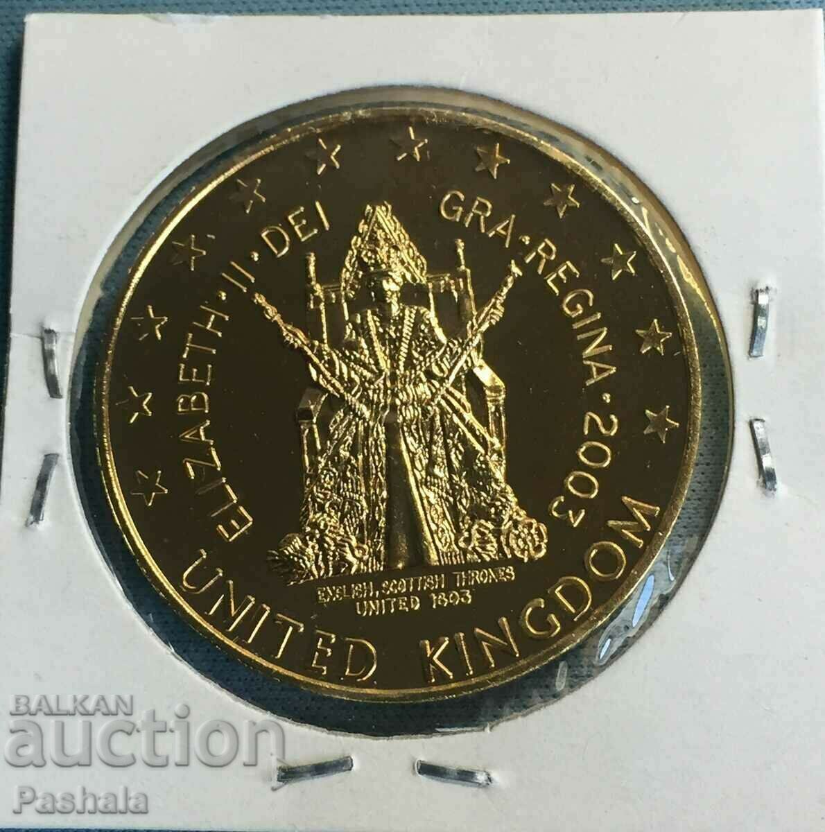Ηνωμένο Βασίλειο 1,2,5,10,20,50. σεντ 1,2,5 ευρώ g. ESSAI - 7