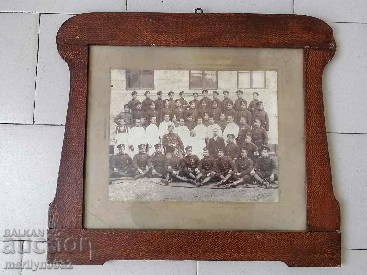 Military framed photo, photography, group portrait with price 99.00 BGN | € 50.62
