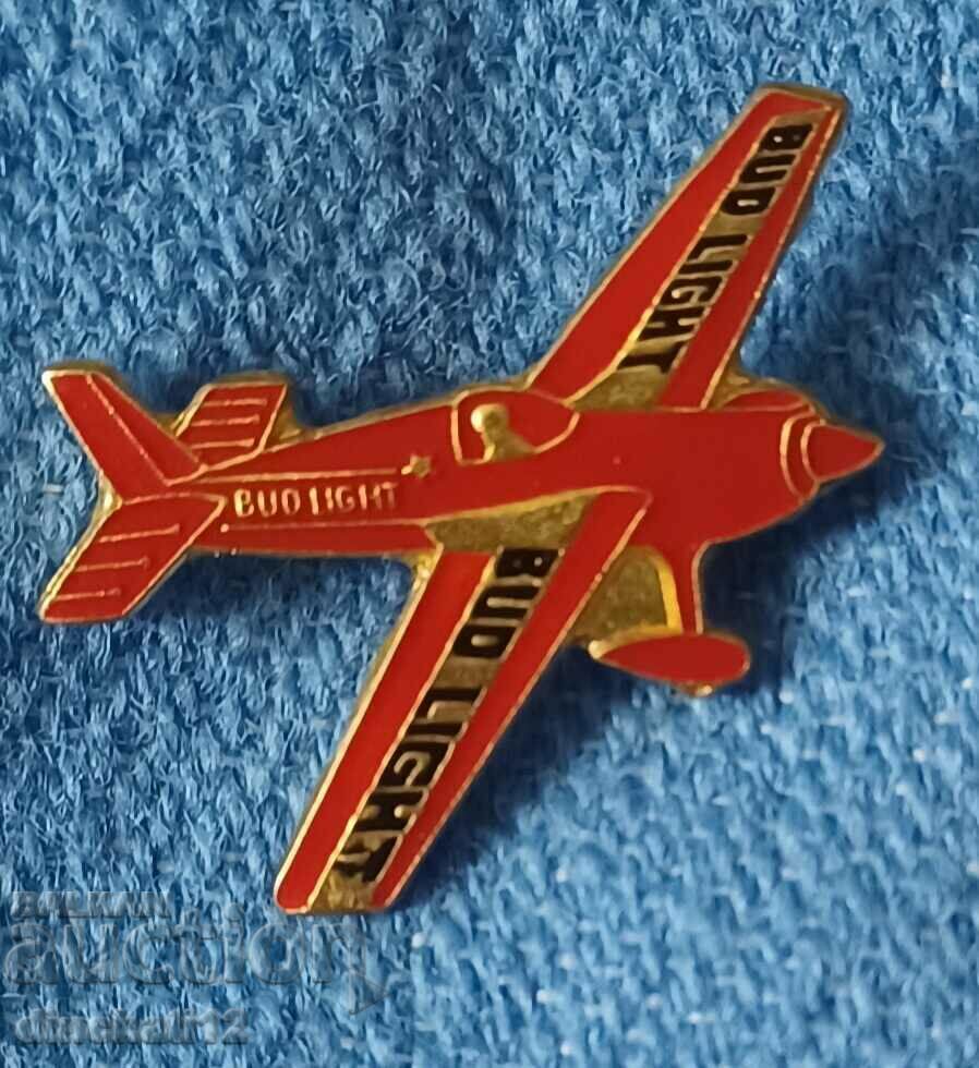 Badge. Bud Light plane. Aviation 1
