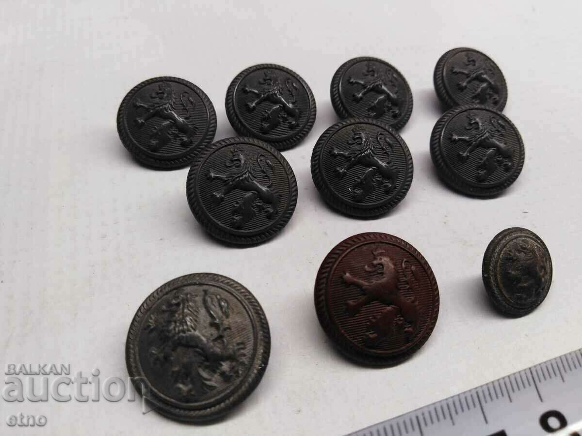 Auction 10 pcs. ROYAL MILITARY BUTTONS, uniform, A. SCHILIYANOV, SOFIA VII Auction 10 pcs. ROYAL MILITARY BUTTONS, uniform, A. SCHILIYANOV, SOFIA VII