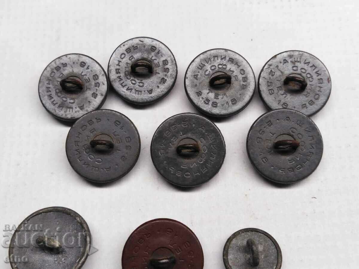 10 pcs. ROYAL MILITARY BUTTONS, uniform, A. SCHILIYANOV, SOFIA VII - 6 10 pcs. ROYAL MILITARY BUTTONS, uniform, A. SCHILIYANOV, SOFIA VII - 6