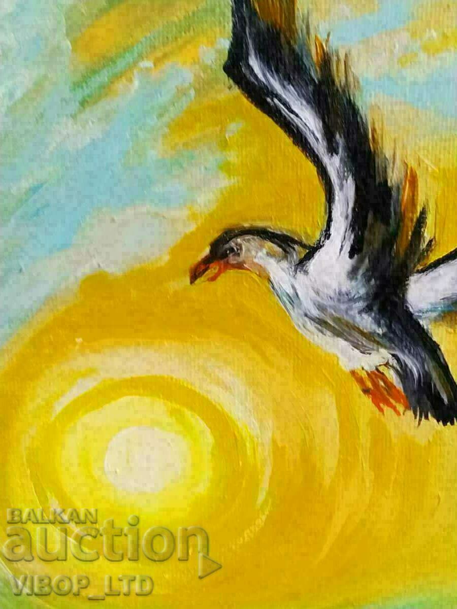 painter! author's painting FLIGHT OVER THE SEA/certificate with price 79.99 BGN | € 40.90 painter! author's painting FLIGHT OVER THE SEA/certificate with price 79.99 BGN | € 40.90