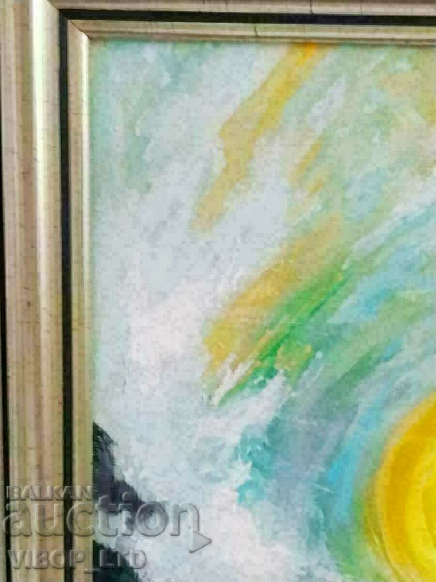 painter! author's painting FLIGHT OVER THE SEA/certificate - 5 painter! author's painting FLIGHT OVER THE SEA/certificate - 5