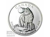 1 oz Silver Canadian Forest Wolf 2011