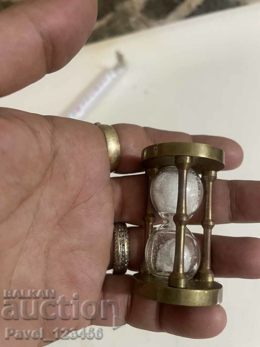miniature hourglass bronze / brass - 5 miniature hourglass bronze / brass - 5