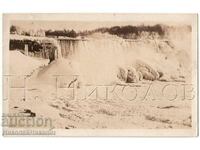 1930 OLD PHOTO WINTER NIAGARI WATERFALL NEAR RUSE B486