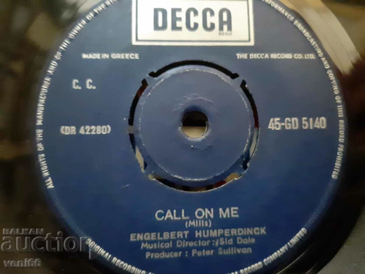 Delivery of Gramophone record - Engelbert Humperdinck Delivery of Gramophone record - Engelbert Humperdinck