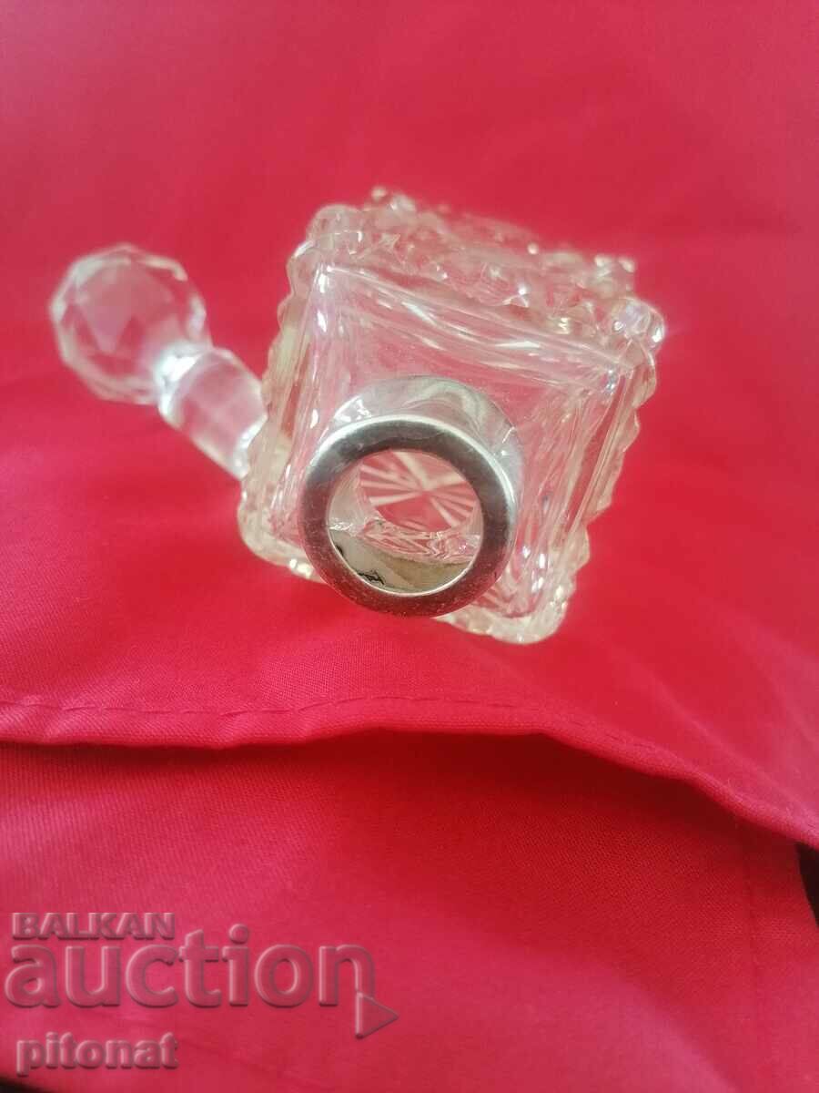 Auction Antique perfume bottle crystal and silver Auction Antique perfume bottle crystal and silver