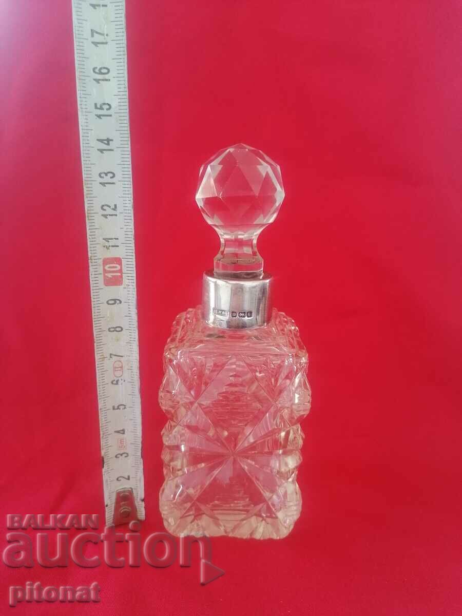 Μπουκάλι αρώματος αντίκες κρύσταλλο και ασήμι - 5 Μπουκάλι αρώματος αντίκες κρύσταλλο και ασήμι - 5