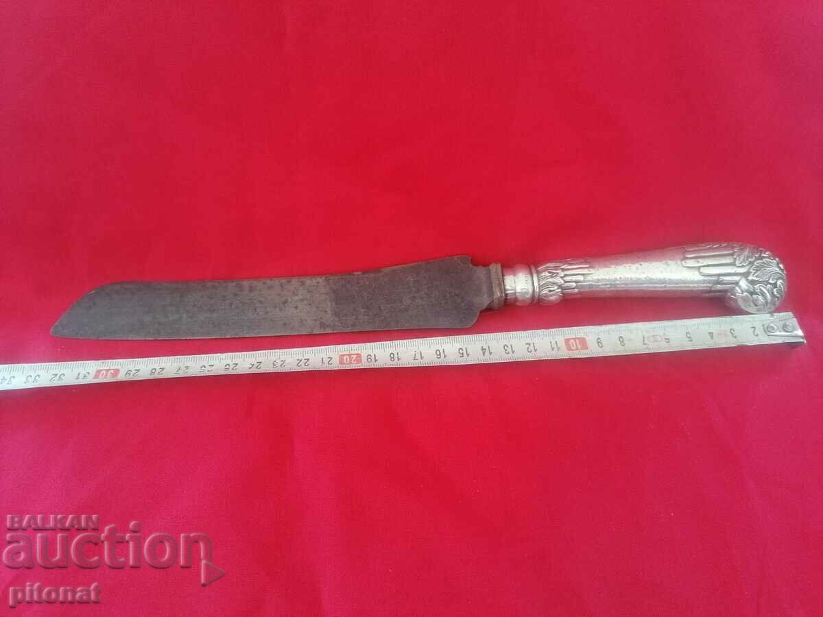 Антикварен сребърен нож - 5