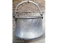 Стар меден съд, калайдисан котел, бакър, менче