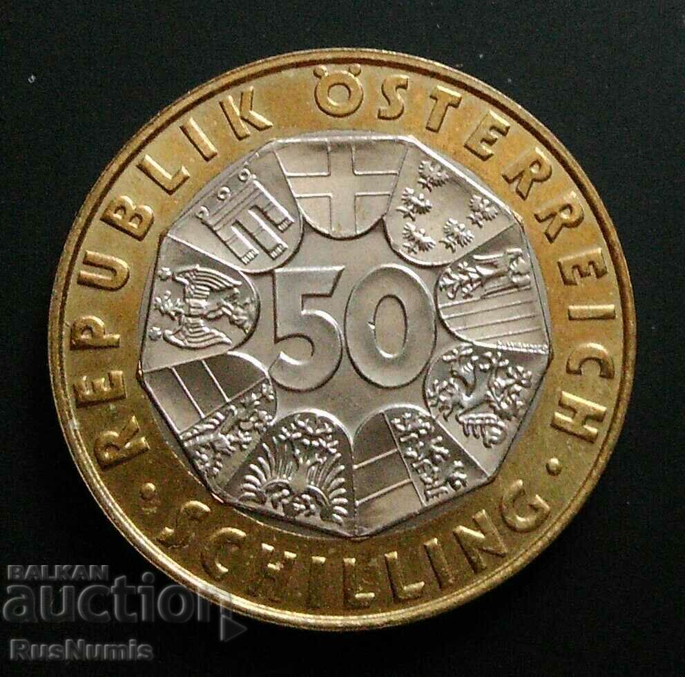 Austria.50 shillings 1996.1000 Austria.UNC. with price 22.00 BGN | € 11.25 Austria.50 shillings 1996.1000 Austria.UNC. with price 22.00 BGN | € 11.25