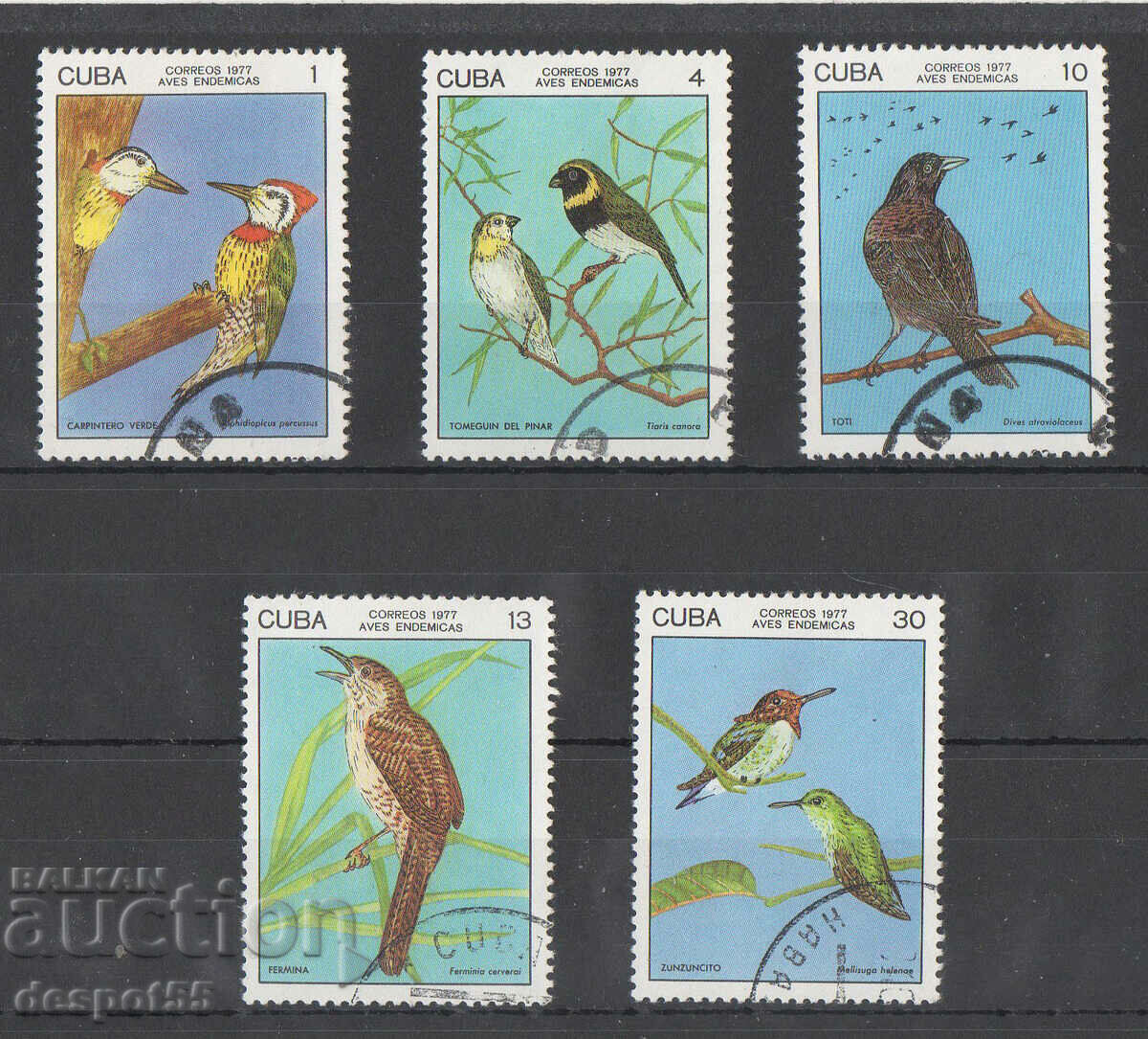 1977. Куба. Кубински птици.