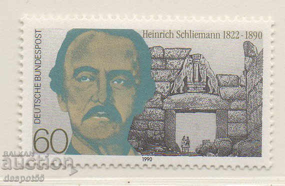1990. Γερμανία. Heinrich Schiliman, αρχαιολόγος.