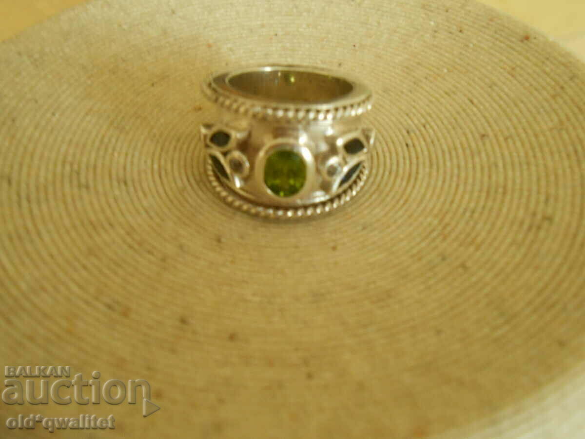 RING, Silver 925 with Sapphires Peridot., designer with price 397.00 BGN | € 202.98