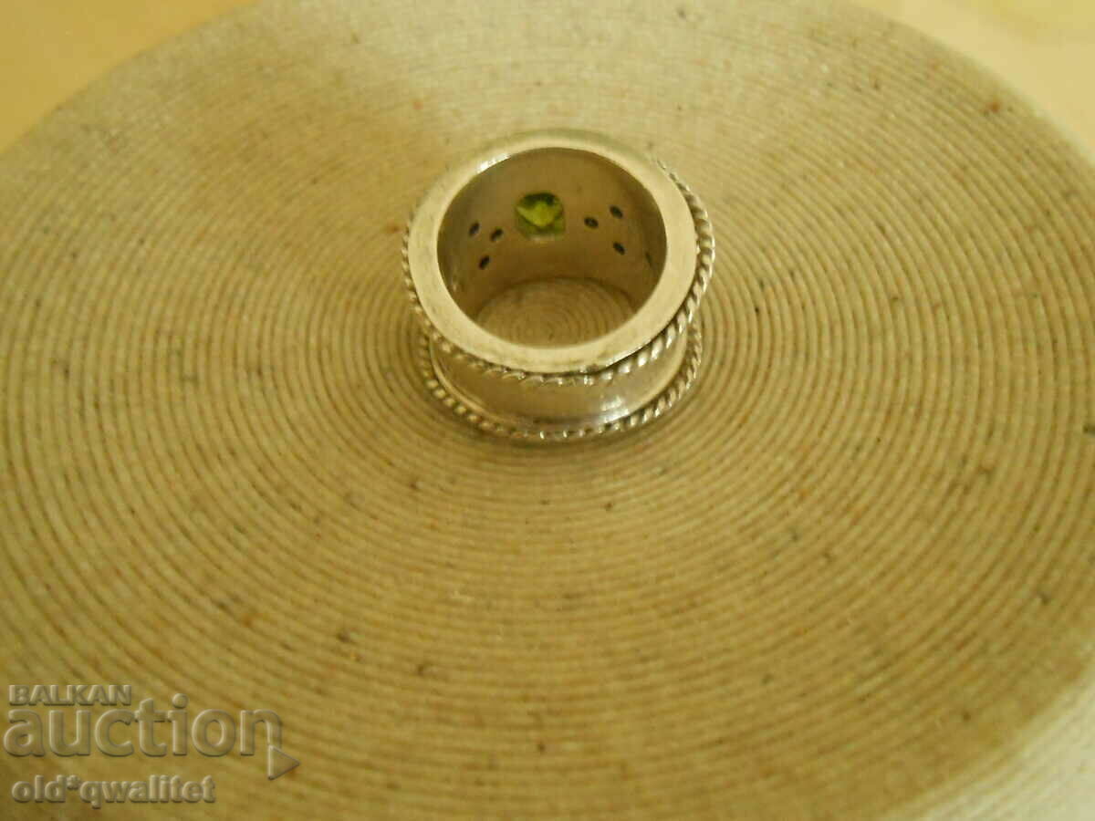Delivery of RING, Silver 925 with Sapphires Peridot., designer