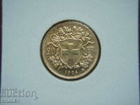 20 Francs 1904 Switzerland (RARE!!) - AU (gold)