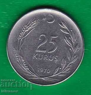 Turcia - 25 KURUS 1970