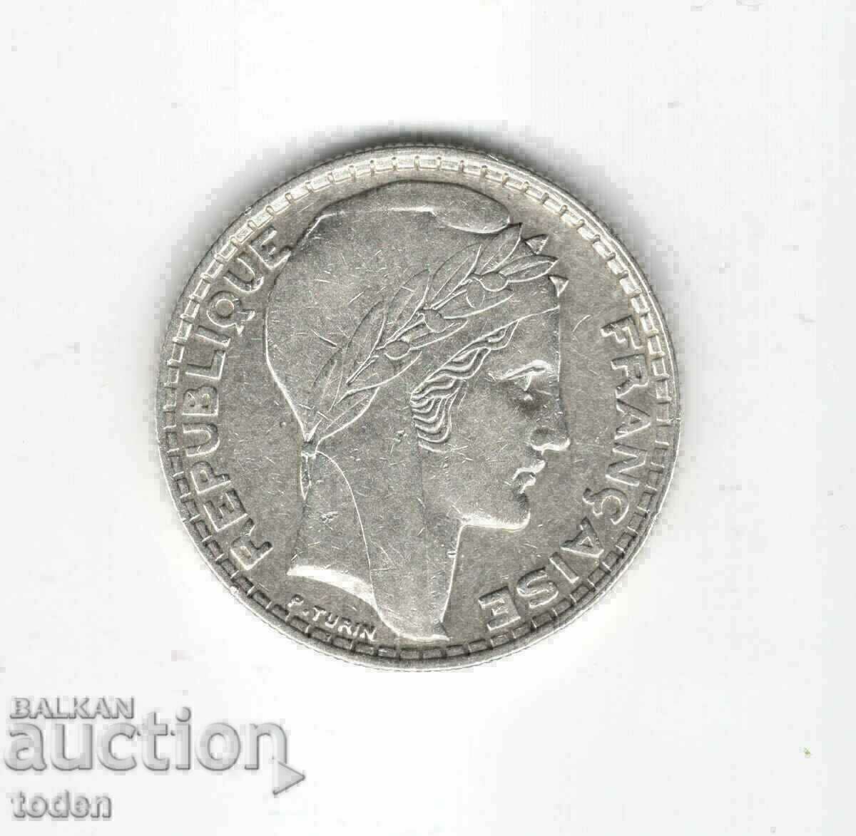 Delivery of +France-20 Francs-1933-KM# 879-Silver Delivery of +France-20 Francs-1933-KM# 879-Silver